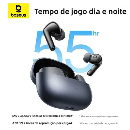 Fones de ouvido sem fio Bluetooth 6.0 50dB Baseus EP10 Pro ANC